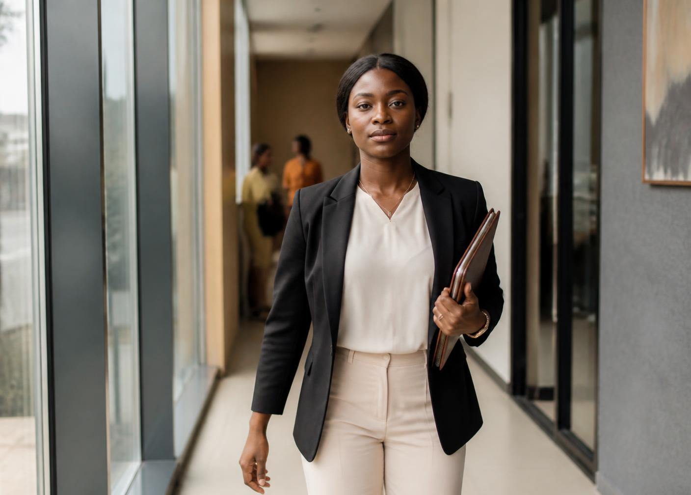 Professional candidate in company offices in Dakar